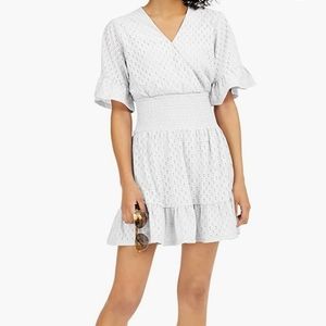 MICHAEL Michael Kors Womens Eyelet Smocked Casual Dress NWTs